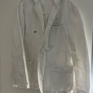 Calvin Klein size large white blazer with hoodie really good condition